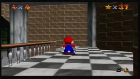 Super Mario 64 - Draining the Water in the Castle and Moat