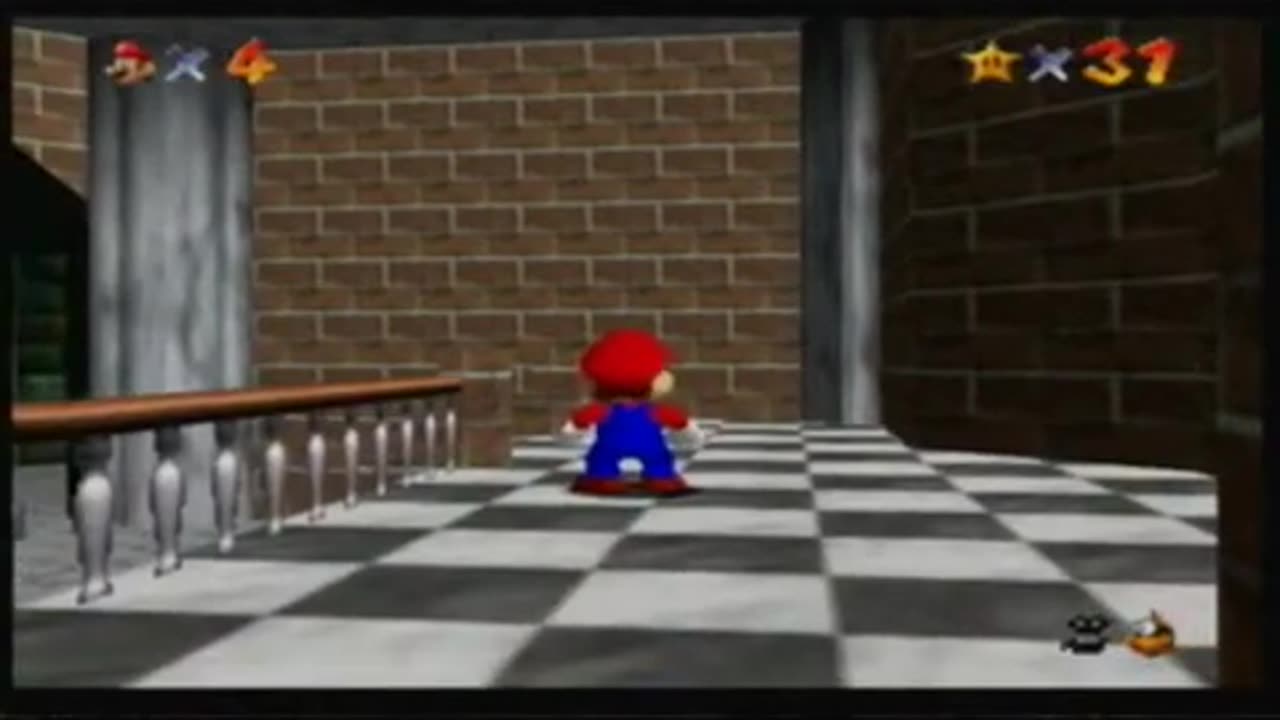 Super Mario 64 - Draining the Water in the Castle and Moat