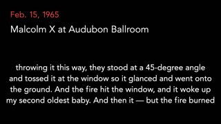 Feb. 16, 1965 | Malcolm X at the Audubon Ballroom (audio clip)