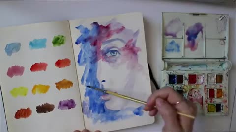 Playing with watercolor _ Sketchbook Sunday #40