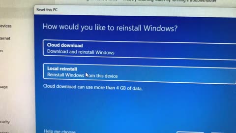 FACTORY RESET WINDOWS 11