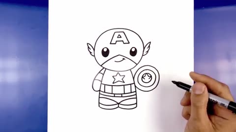 How to Draw Captain America Drawing Tutorial for Beginners