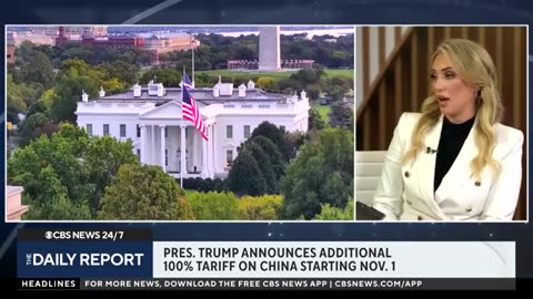 Trump announces additional 100% tariff on China starting next month
