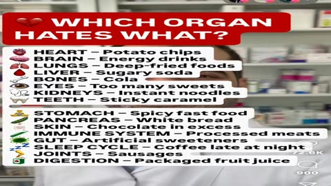 Which Organ Hates Whats?
