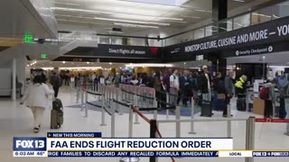 FAA ends flight reduction order