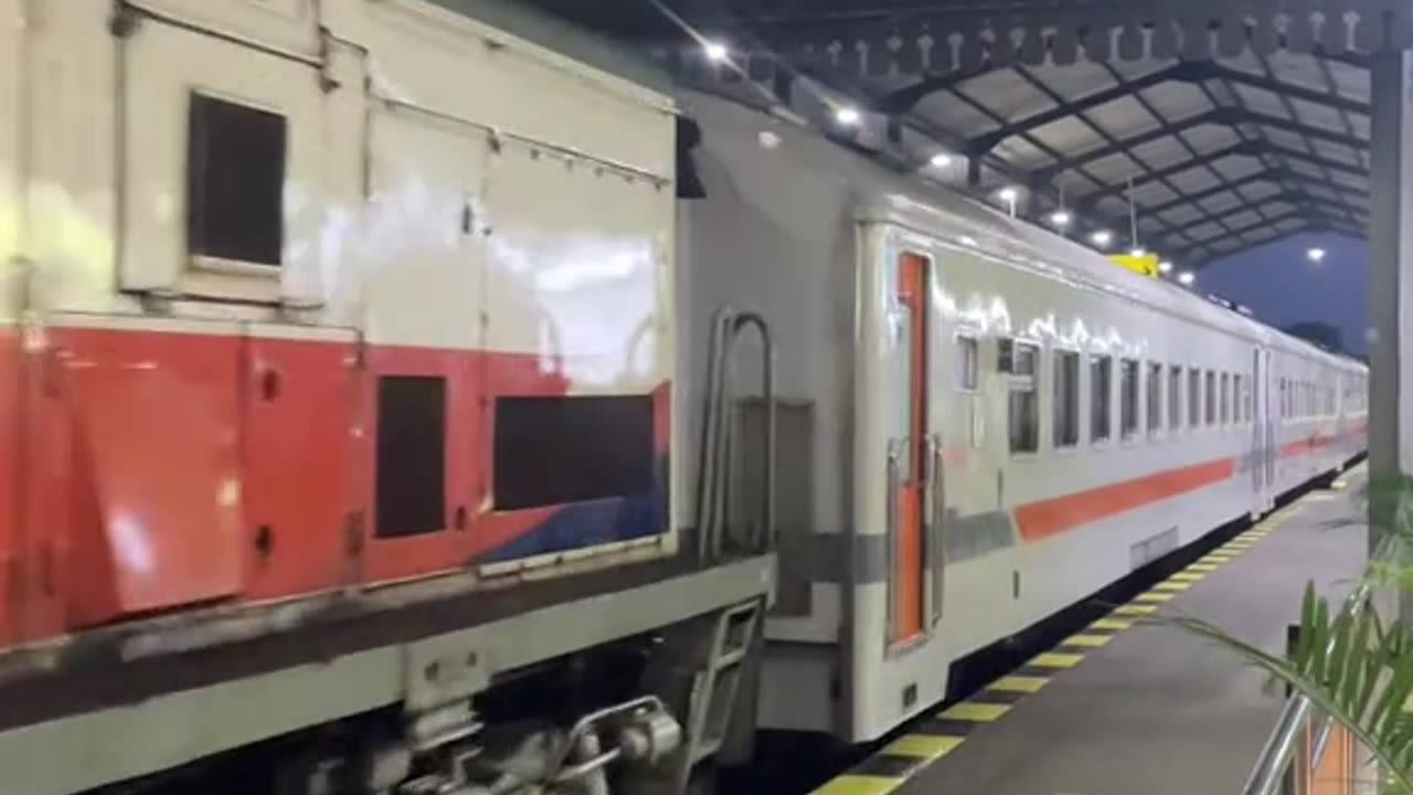 "Train Racing Past Station – Don't Blink!"