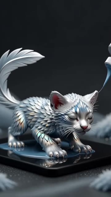 Watching This Metallic Feathered Panther Form Is Unreal 😳🐾