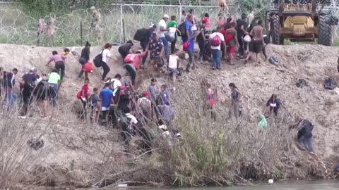 Biden - Harris sent Machinery to CUT OPEN border fence in TEXAS