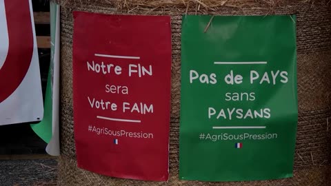 Farmers in France protest strict rules outside Versailles palace 