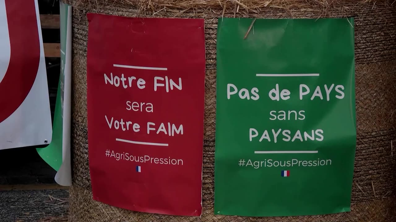 Farmers in France protest strict rules outside Versailles palace