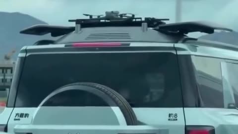 Car comes with a drone launching/docking system to surveil the terrain ahead...