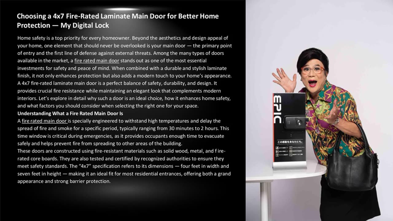 Choosing a 4x7 Fire-Rated Laminate Main Door for Better Home Protection — My Digital Lock