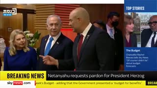 Netanyahu submitted a formal pardon request to Israel's president Herzog on Sunday afternoon.