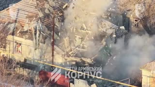 Ukrainian Drones Repeatedly Blowing the Roof Off of Multiple Buildings