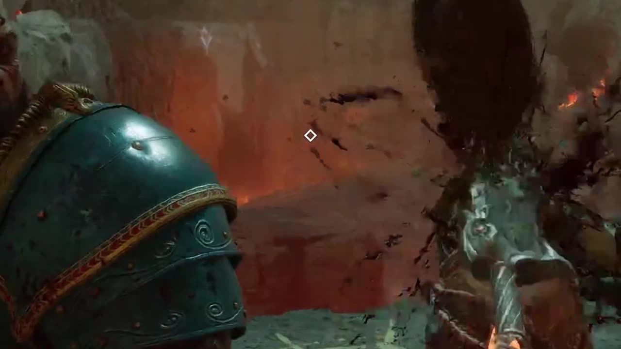 Kratos using chains to wring a neck in style.