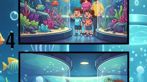 Underwater Wonders 🌊 | Spot the Differences in the Aquarium 🐠✨