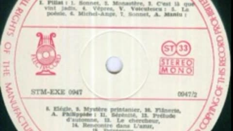 "Sonnet" traducere din Ion Pillat in recitarea Claude Dignoire