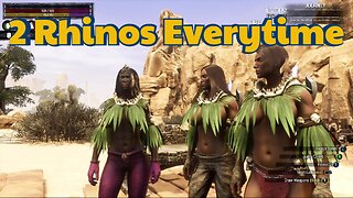 Conan Exiles 2 Rhinos every time beginners guide Busty