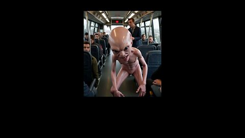 Alien Appears On Bus