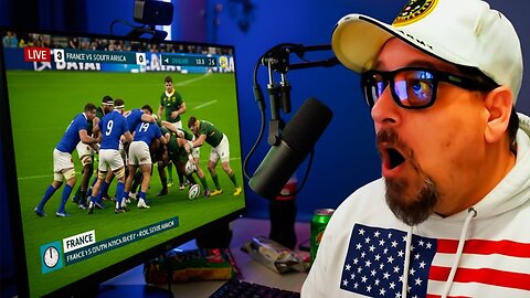 American First Time Reaction to France v South Africa Rugby