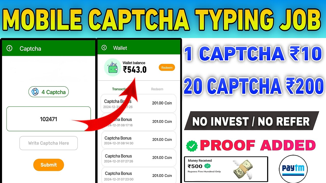 EARN DAILY ₹200 INSTANT | KAMKARO APP | NEW EARNING APP TODAY | CAPTCHA TYPING JOB