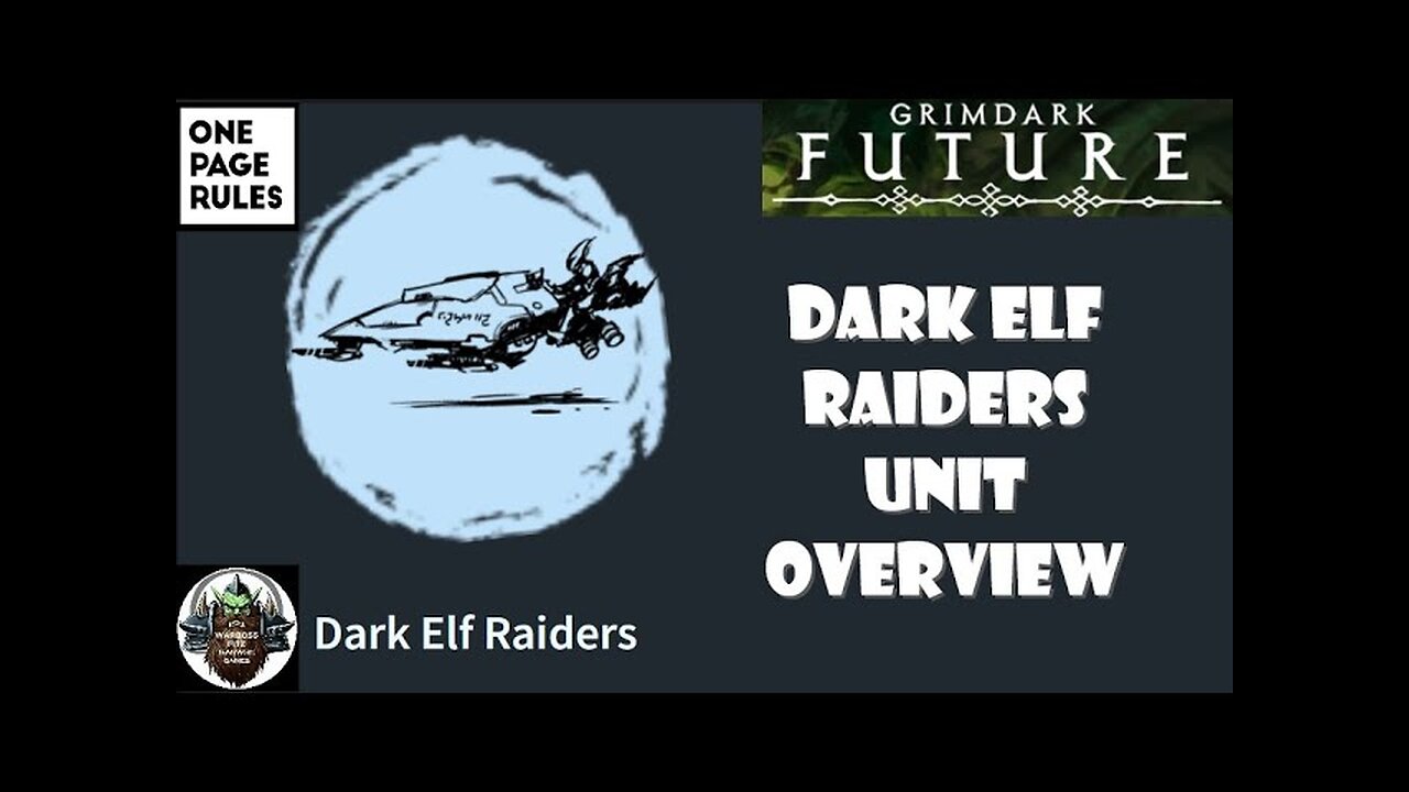 Dark Elf Raiders unit overview