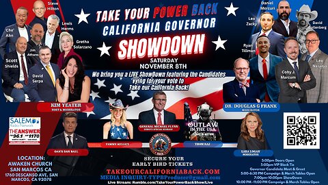 DO NOT TALK live streams the CA GOVERNOR SHOWDOWN!
