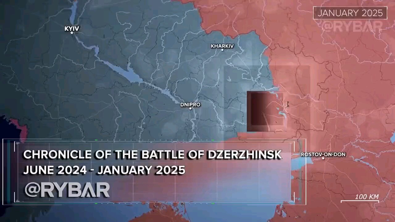 Russian operation to liberate Dzerzhynsk that is nearing completion.