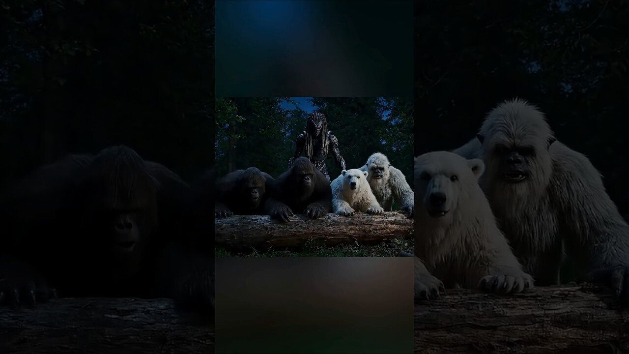 PREDATOR v Yeti, Bigfoot and Polar Bear! AI Story Vlog