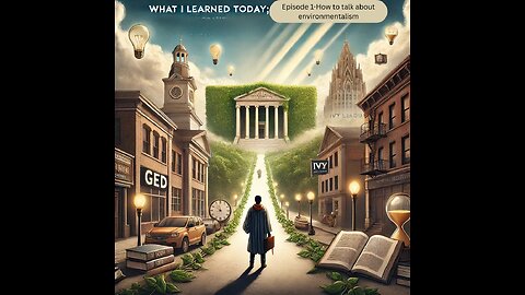 GED to IVY League- What I learned today #1- How to talk about environmentalism