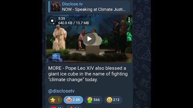 News Shorts: The Pope and a Ice Block