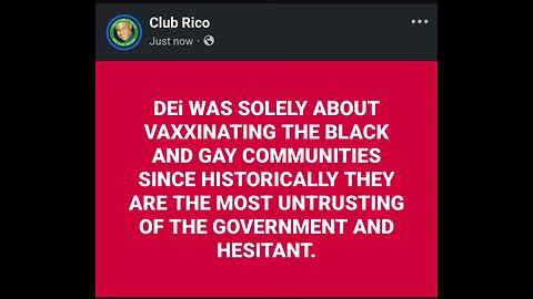 DEi was about Vaccinating the BLACK AND GAY COMMUNITIES.