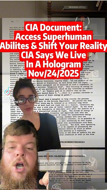 CIA Document: The Hemi Sync Hack Will Accelerate Advanced Stages Of Meditation From 15 Yrs to 15 Min