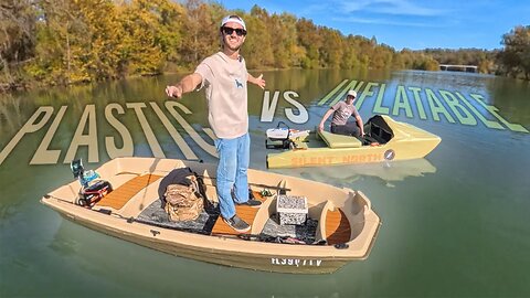 Plastic vs Inflatable Boat Challenge! (which is better?)