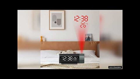 ZX1006A Digital Projection Alarm Clock with Temperature Time 180°Rotation LED Display Dual Review