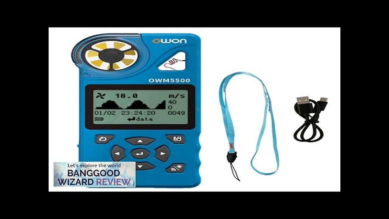 OWOM OWM5500 Smart Anemometer 7 Types of Measurements 8000 Sets Data Storage Review