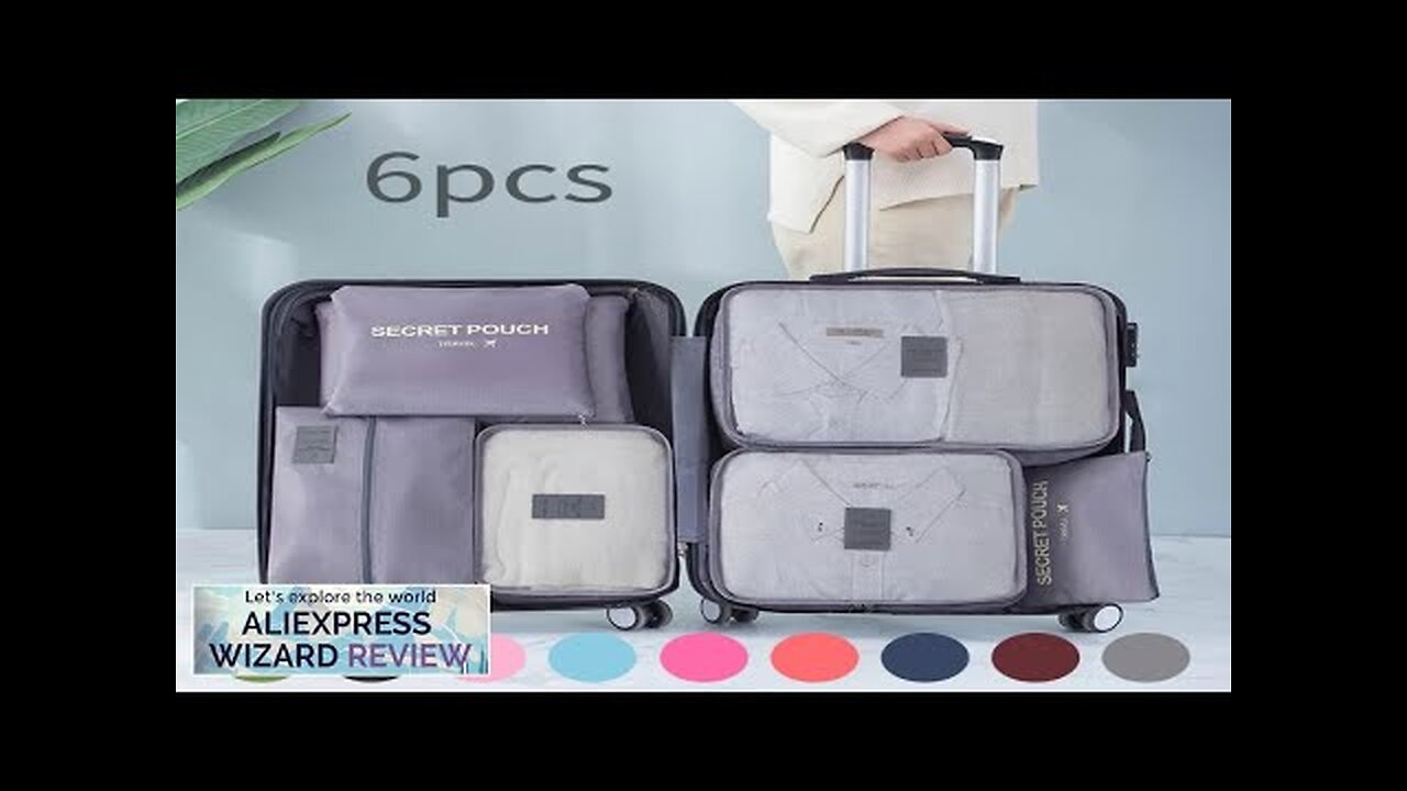 6pcs Travel Organizer Storage Bags Portable Travel Suitcases Organizer Travel Bag Review