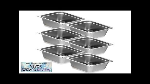 VEVOR 6 Pack Hotel Pans 1/2 Size Anti-Jam Steam Pan 0.8mm Thick Review