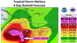 TS Melissa Forecast To Become A Major Hurricane With Catastrophic Flash Flooding & Landslides