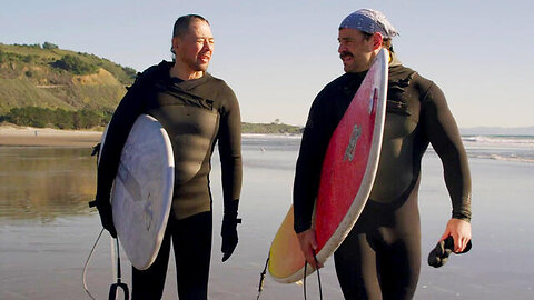 Shinsuke Nakamura teaches Rick Boogs how to surf with the All-New Toyota Tundra @wwefree