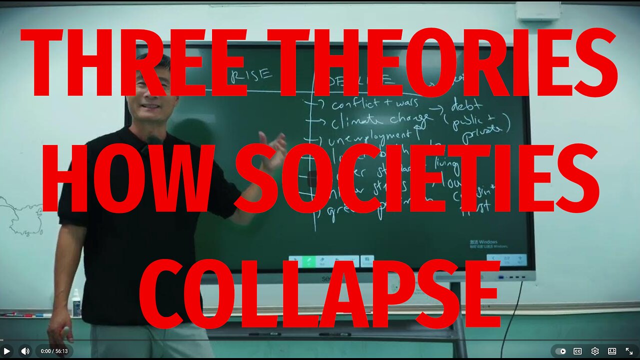 🆘💠 Secret History #2: How Societies Collapse ▪️ Professor Jiang explains the 3 theories why & how societies Rise & Fall