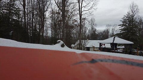 Drone shot from North Georgia snowfall