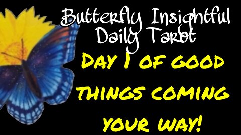 Butterfly Insightful Daily Tarot - Today starts the beginning of good things!