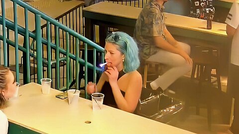 Candid Sexy Smoking Woman 756