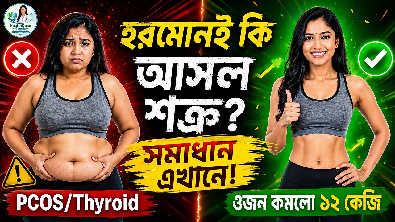 ডায়েট করেও ওজন কমছে না? দোষ আপনার না — দোষ এই হরমোনের! PCOS & থাইরয়েডের সত্য 😱