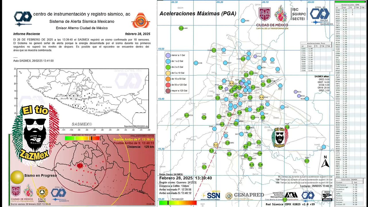 #SISMO Magnitud 5.1 Loc. 12 km al SURESTE de IGUALA, GRO 28/02/25 13:39:28 #noameritoalerta