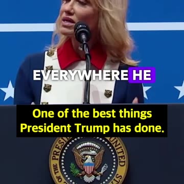 One of the best things President Trump has done and there are so many