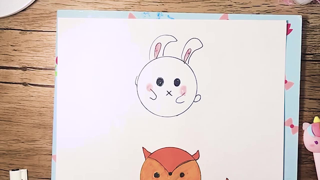 How to Draw Cute Animals with Just One Circle? Easy and Fun Drawing. #art #easydraw