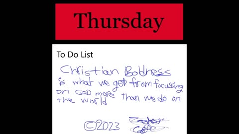 March 16th, 2023 - Christian Boldness