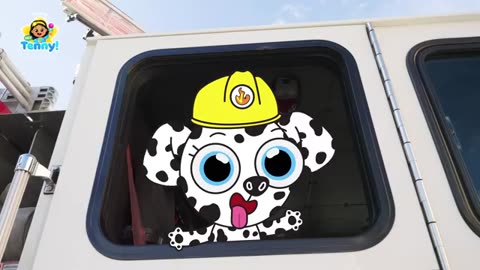 "Becoming a Firefighter! | Explore Firetrucks with Hey Tenny!"